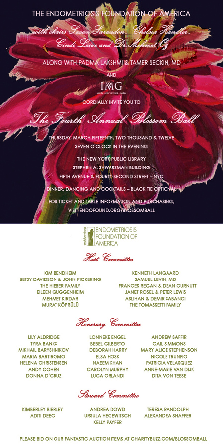 Padma Lakshmi Invites You To Charity Blossom Ball Padma Lakshmi Invites You To Charity Blossom Ball