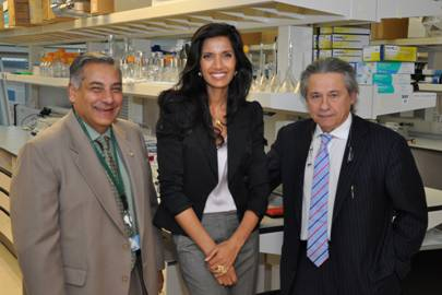 Dr. Asgi Fazleabas with EFA Co-Founders Padma Lakshmi & Tamer Seckin, MD