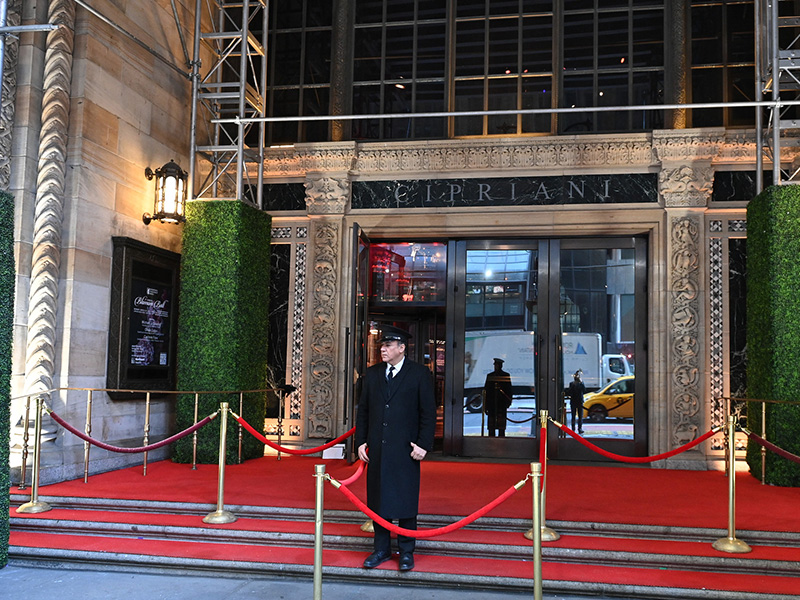 Red carpet entrance at Cipriani 42nd Street in New York