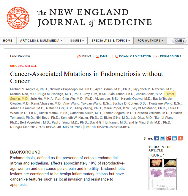 Cancer-Associated Mutations in Endometriosis without Cancer
