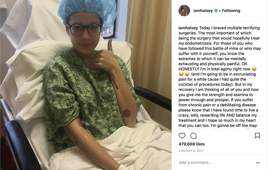 Halsey first revealed to fans that she has endometriosis