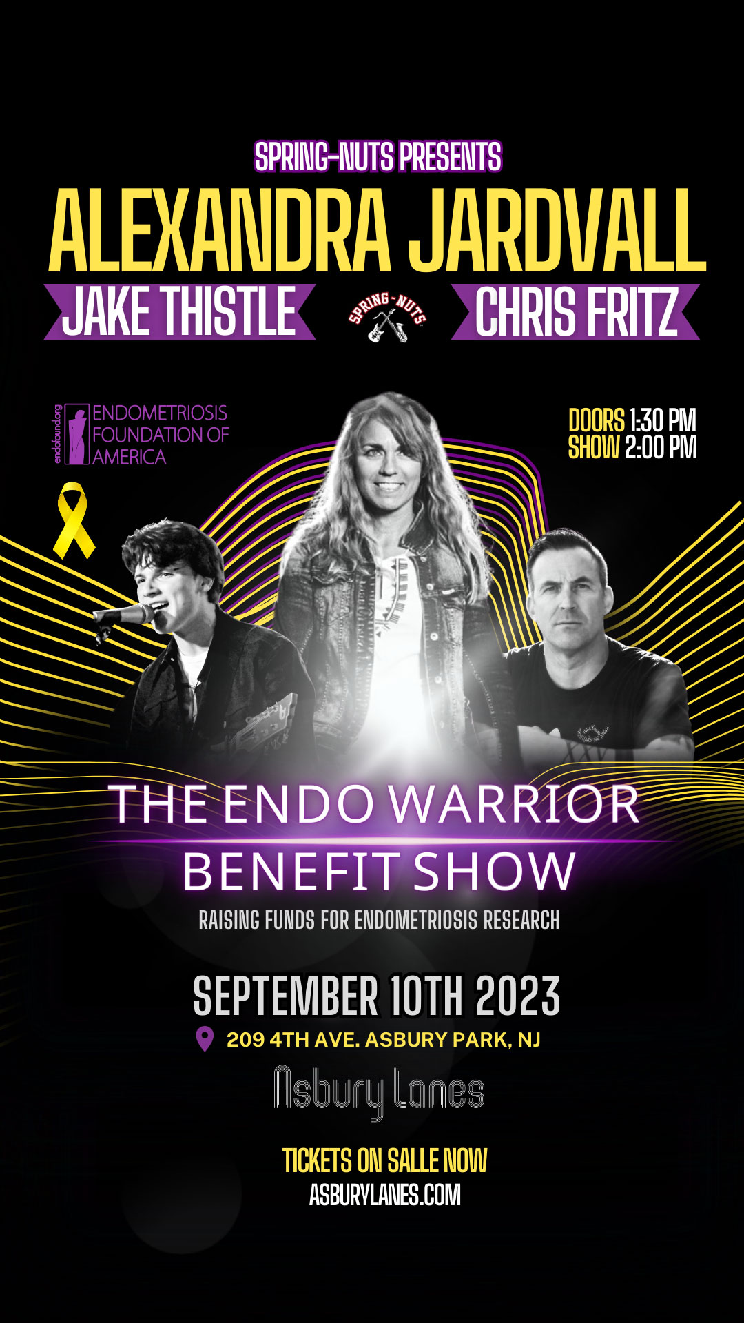 Join the Concert for EndoFound at Asbury Lanes on September 10!
