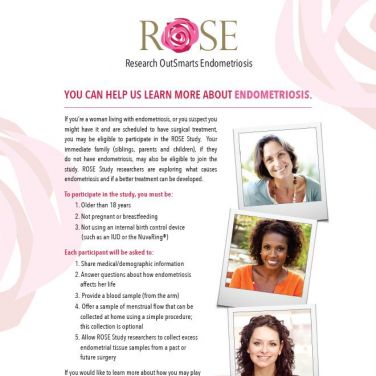 The ROSE Project  (Research Outsmarts Endometriosis)