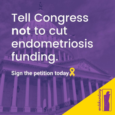 STOP Congress from Cutting Endometriosis Research Funding, Period!