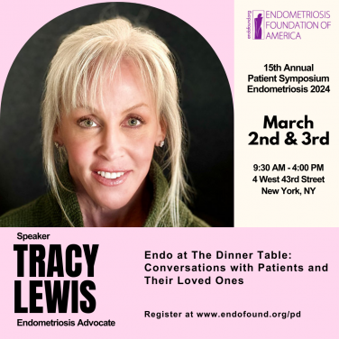 Diagnosed with Endometriosis at 59 After a Life of No Symptoms, Tracy Lewis Will Share Her Incredible Story at Patient Day