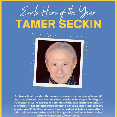 Dr. Tamer Seckin Receives Endo Hero of the Year Award from Worldwide EndoMarch and AGCES